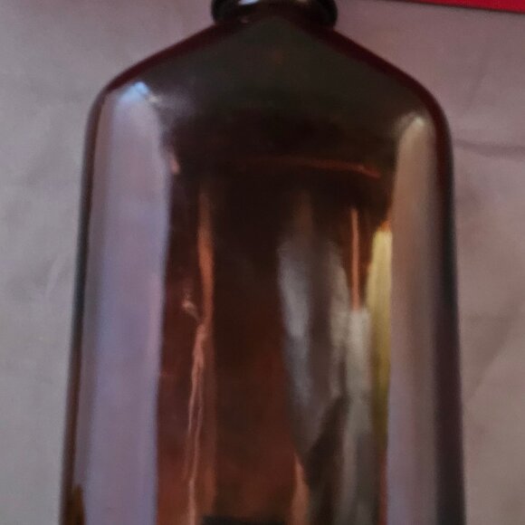 Vintage Brown Amber Glass Medicine Bottle Collectible Preowned Condition - Picture 1 of 6